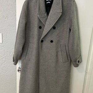 Mango Gray Trench Coat Elegant Outerwear